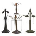 Bradley  hubbardpairpoint four metal lamp bases early 20th c three bradley  hubbard and one pairpoint tallest 20