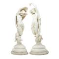 Pair of continental parian figures classical nudes 19th20th c 23