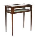 Tabletop vitrine mahogany with banded inlay and beveled glass top and sides 20th c 36 x 32 x 17