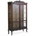Rococo style vitrine glazed doors and side panels 19th20th c 79 14 x 47 14 x 16 14