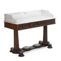 Victorian wash stand mahogany with marble top late 19th c 33 x 42 x 19 12