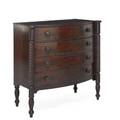 New england bow front chest mahogany with four drawers barley twist supports late 19th c 39 x 41 14 x 19 12