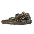 Jean itasse broquet french 18671941 bronze sculpture of a woman bathing signed 6 34 x 18 x 12
