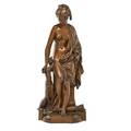 Albert ernest carrierbelleuse french18241887 bronze sculpture of diana with greyhound signed 28 12