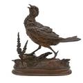Pauledouard delabrierre french 18291923 bronze sculpture of a game bird 19th c signed 9 x 9 x 3 12