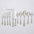 Gorham paris sterling flatware service partial service for twelve with extras 12 forks 7 12 11 forks 7 12 cakesalad forks 7 12 ice cream forks 5 14 23 dessert or small bul