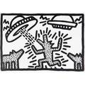 Keith haring american 19581990 untitled 1982 lithograph framed signed and dated 25 14 x 36 sheet provenance vermillion limited editions collection minneapolis
