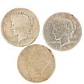 Peace silver 1 twentyfour including 1921 high relief 1924s two 1928s 1934s etc