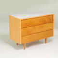 Florence knoll knoll associates louvered dresser new york 1950s birch laminate label 28 x 36 x 18