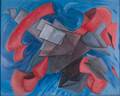 E Fishman Abstract Acrylic on Board