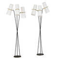 Lunel pair of adjustable floor lamps
