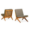 Pierre jeanneret pair of scissor chairs