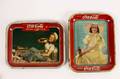 Two Coca Cola Metal Advertising Trays
