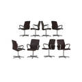 Arne jacobsen fritz hansen eight oxford armchairs