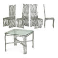 Arthur court dining table and four chairs