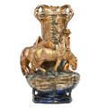 Rstk amphora vase with farmer and horses