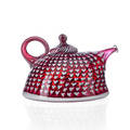 Richard marquis pink hearts teapot