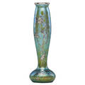 Loetz vase with silver overlay