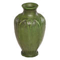 Grueby fine vase with leaves
