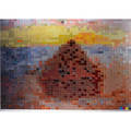 Vik muniz brazilian b 1961 haystack 3 after monet 2001 cprint mounted on aluminum ap 45 48 34 x 68 34 provenance private collection new york note digital image of artist label is