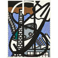 Roy lichtenstein american 19231997 une fenetre ouverte sur chicago from the new fall of america 1992 etching and aquatint in colors on japanese nacre paper 15 x 11 18 plate 19 x 14