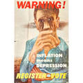 Ben shahn american 18981969 six offset lithographs in colors published by the political action committee warning inflation means depression ca 1946 41 18 x 27 58 sheet for all thes