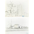 Joseph stella american 18771946 untitled still life two graphite on paper both have estate stamp 4 58 x 6 12 sheet 4 38 x 6 sheet provenance giovanni stella md the brother