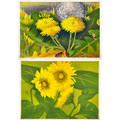 Luigi rist american 18881959 two works two works of art dandelions woodcut signed and titled from an edition of 150 13 78 x 16 78 sheet sunflowers woodcut signed and titled from an