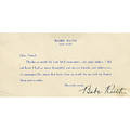 Babe ruth autograph on babe ruth printed card in ruth envelope 1947 card 3 x 7