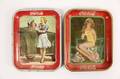 Two Coca Cola Advertising Metal Trays
