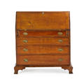 New england chippendale slant front desk maple with graduated drawer above three drawers on ogee bracket feet 18th c 40 34 x 36 x 18