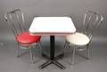 Chromed Dinette Table wTwo Chairs