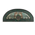 Handpainted transom handpainted polychrome decoration with griffins late 19th c 18 x 42