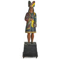 William demuth  companyamerican18631911attr carved and polychrome painted wood cigar store indian new york city circa 18751890 61 with base provenance christies new york sale 8746