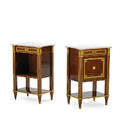 Pair of louis xiv style side tables giltbronze mounted rosewood 31 x 20 x 14