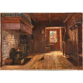 Colin campbell cooper american 18561937 oil on canvas fishers cottage holland interior 1886 signed dated and titled 18 12 x 26 12