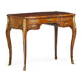 Louis xv dressing table cabriole leg walnut veneer banded top bronze mounted 18th c 29 12 x 34 12 x 19