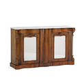 Victorian marble top server rosewood with carved design mirrored doors and marble top 19th c 35 x 57 x 17 12