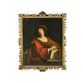 After giovanni francesco barbier guercino italian 15911666 oil on canvas sybilla samia late 18thearly 19th c framed 46 12 x 38