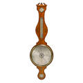 English satinwood barometer marquetry inlay 1st quarter 19th c signed malacrida holborn london 45 12