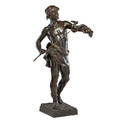Eugene marioton french 1857  1933 bronze statue fascinator siotdecauville foundry paris signed 23 x 13 9 12