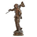Hippolyte francois moreau french 18321927 bronze sculpture pecheur a la crevette shrimp fisherman signed 23