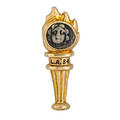 Los angeles olympics 1984 gold torch pendant designed in relief inset ancient silver coin facsimile incused la 84 this pendant was presented to the bearers of the torch 1 12 39 dwt