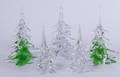 FM Ronneby Sweden Glass Trees Set of Five 5