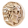 Ancient greek lesbos el hekte coin