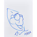 Jeff koons american b 1955 colored marker on paper of a flower 2014 signed and dated 11314 11 x 8 12 sheet