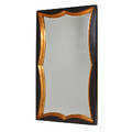 Contemporary oversized mirror usa 1990s painted and gilt wood beveled mirrored glass unmarked as shown 96 x 60 x 4