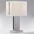 Modern table lamp usa 1970s polished aluminum opaque lucite unmarked 26 14 x 14 34 x 9 34