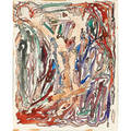 Chaim goldberg american 19172004 colored inks on paper untitled 1966 signed dated and dedicated 25 x 19 34 sheet