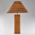 Gregory van pelt attr corrugated cardboard table lamp usa 1970s stamped 27 12 x 19